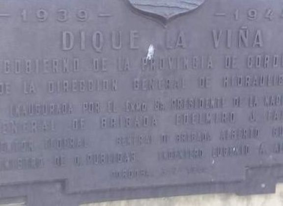 Hace 82 años se colocaba la piedra fundamental del Dique La Viña