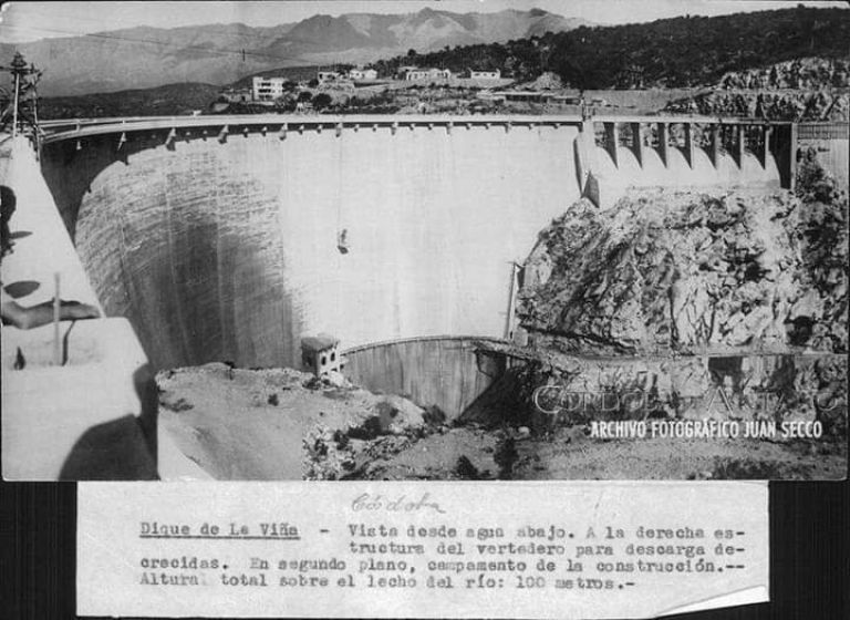 Hace 82 años se colocaba la piedra fundamental del Dique La Viña